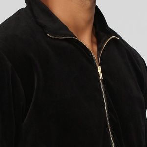 Hue Velour Black Track Jacket